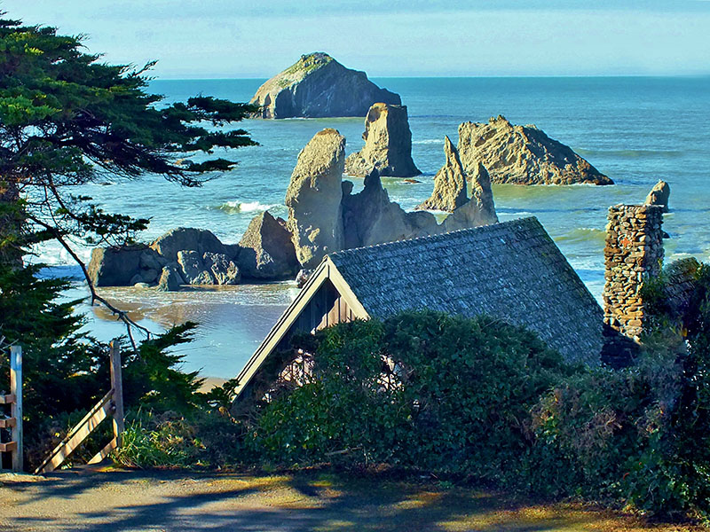 Looking Over Old Rustic to the Ocean