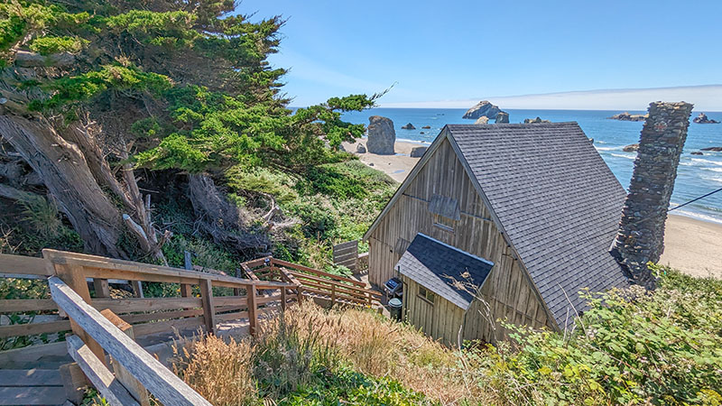 Old Rustic Beach House Stairs #1